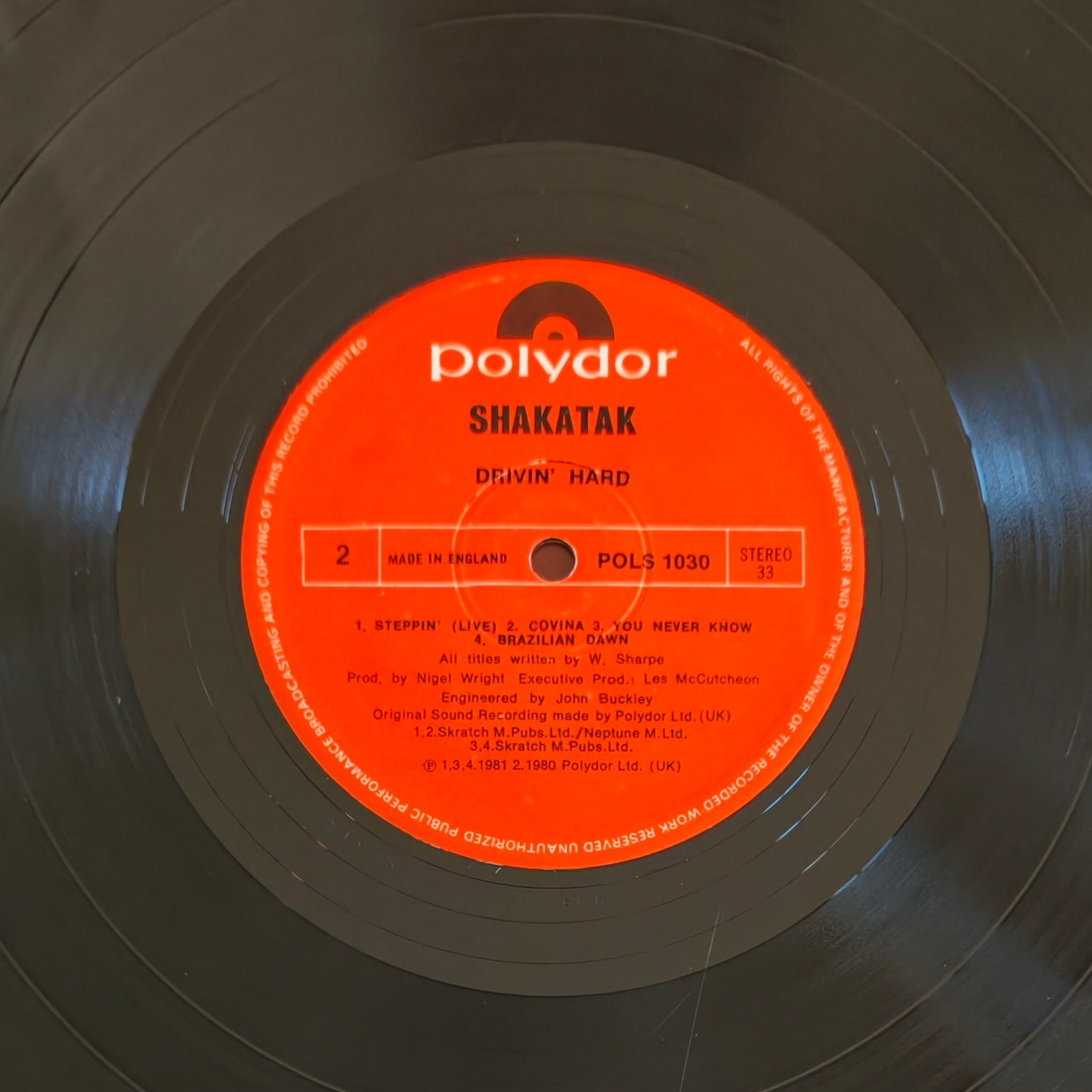 SHAKATAK - Drivin' Hard (Pressage UK)