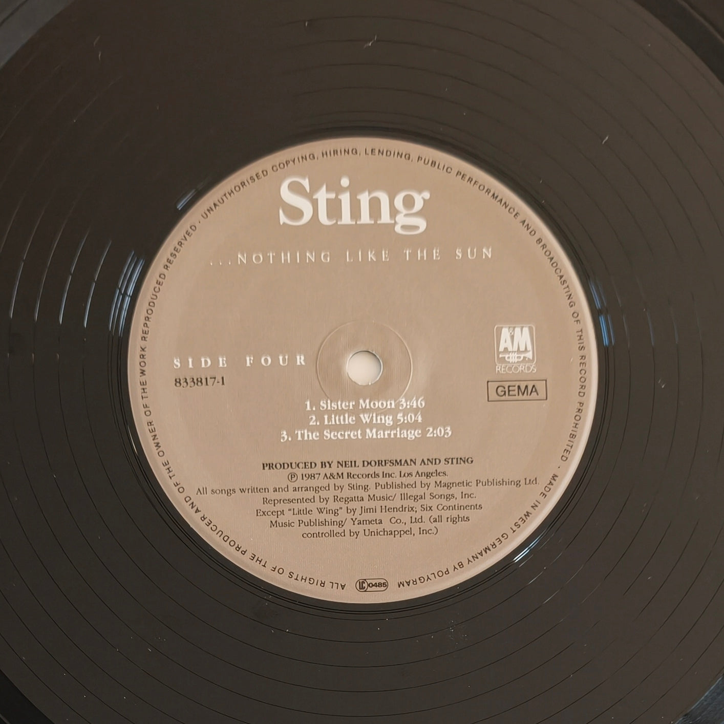 STING - ...Nothing Like The Sun