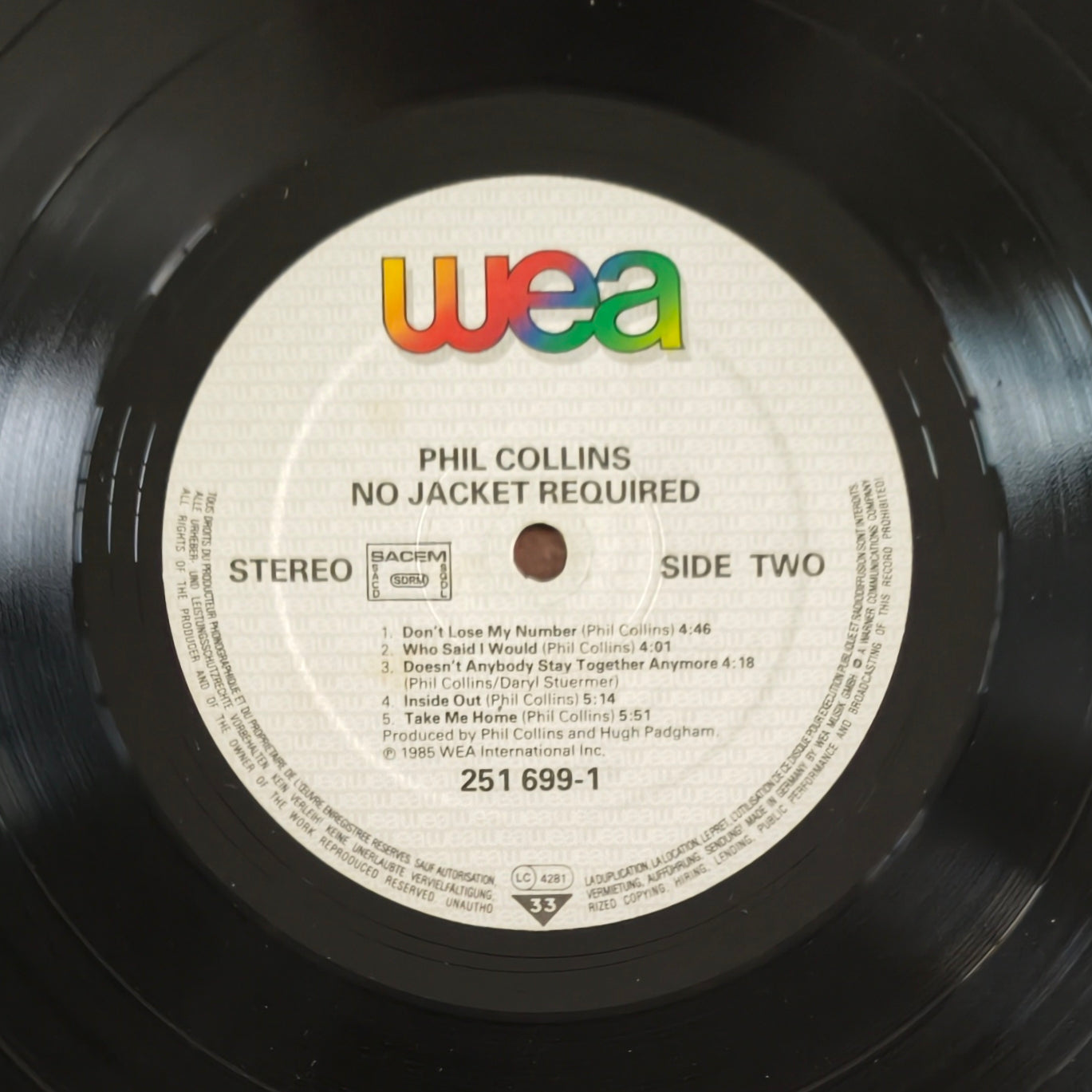 PHIL COLLINS - No Jacket Required
