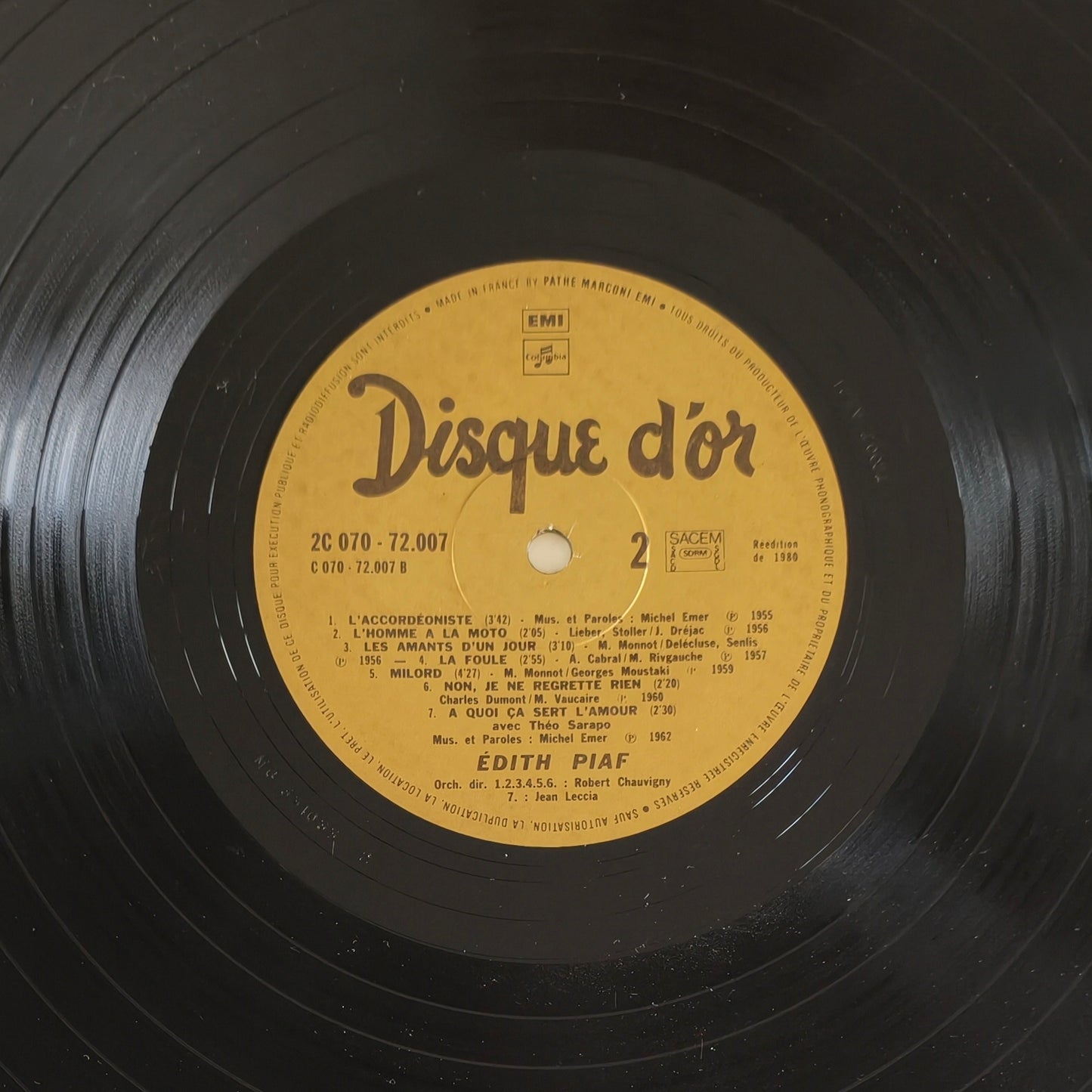 EDITH PIAF - Disque D'Or - Vol. 1
