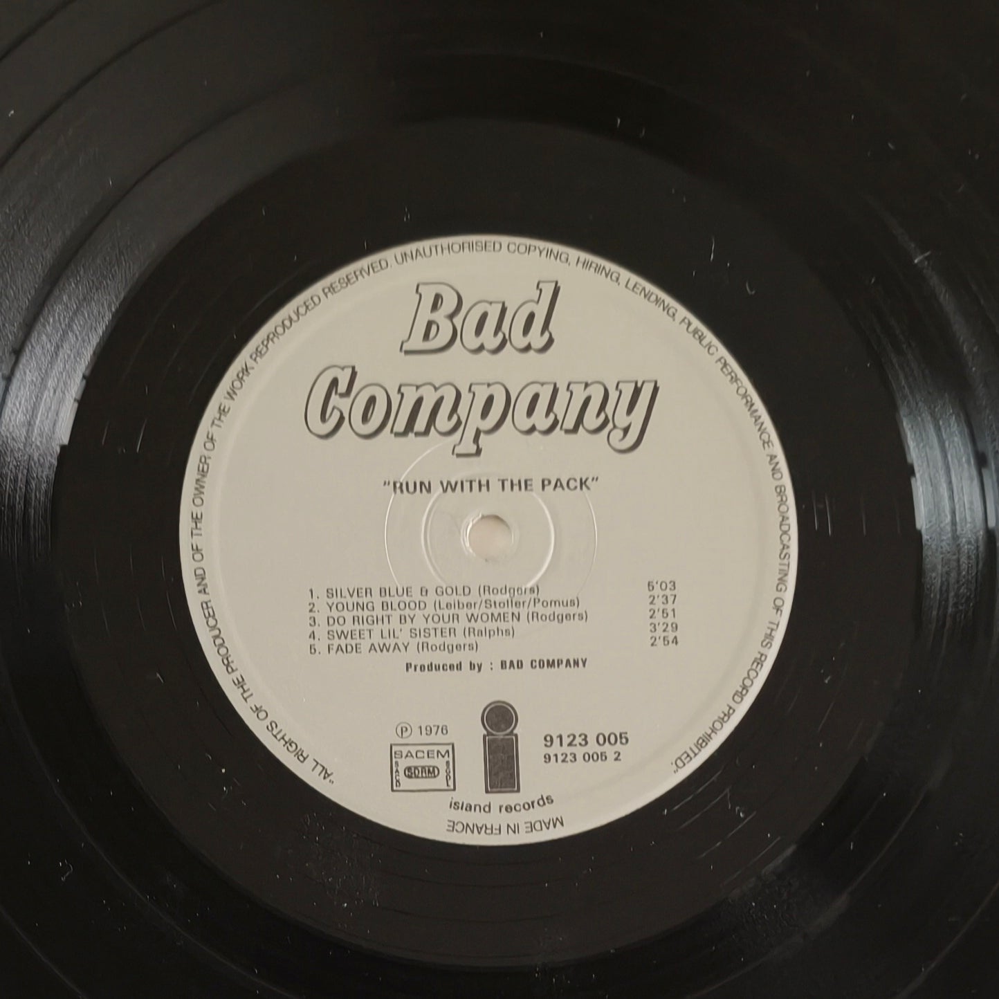 BAD COMPANY - Run With The Pack
