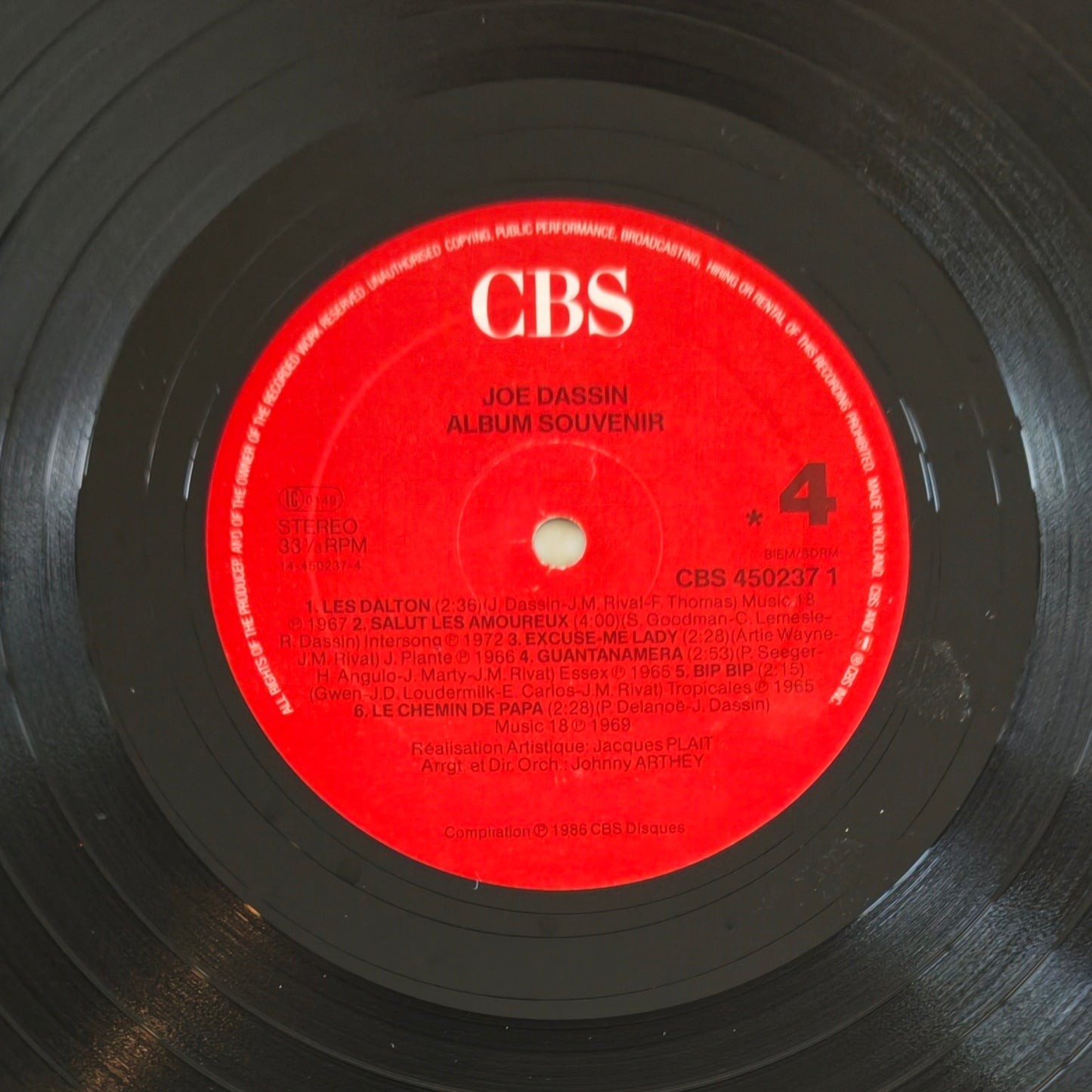 JOE DASSIN - Album Souvenir