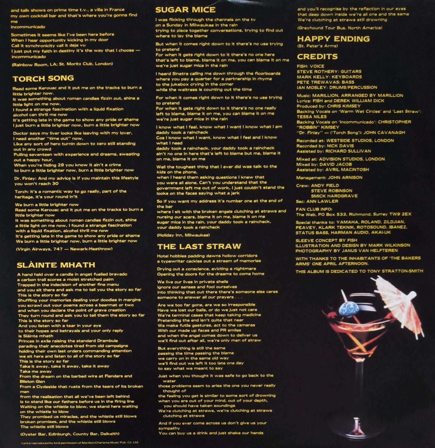 MARILLION - Clutching At Straws