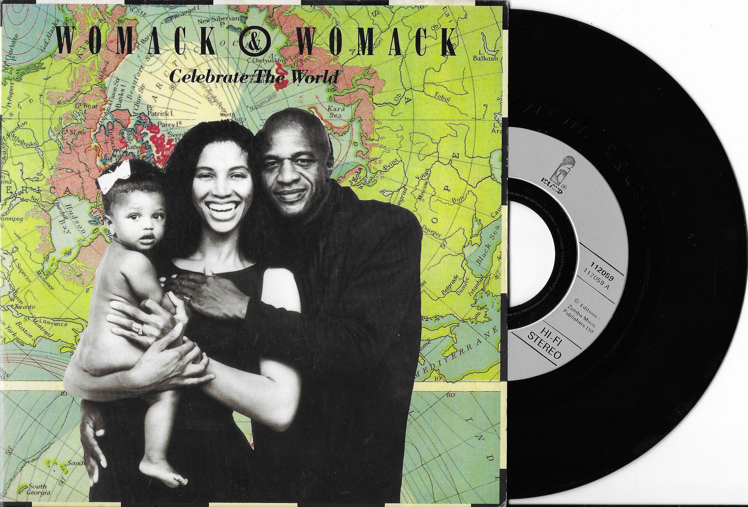 Disque Vinyle 45 Tours Occasion WOMACK WOMACK Celebrate The World disque-vinyle-45-tours-occasion-womack-womack-celebrate-the-world