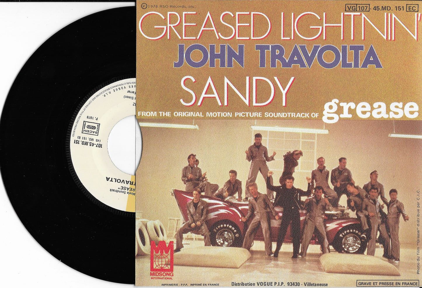 JOHN TRAVOLTA - Greased Lightnin' / Sandy