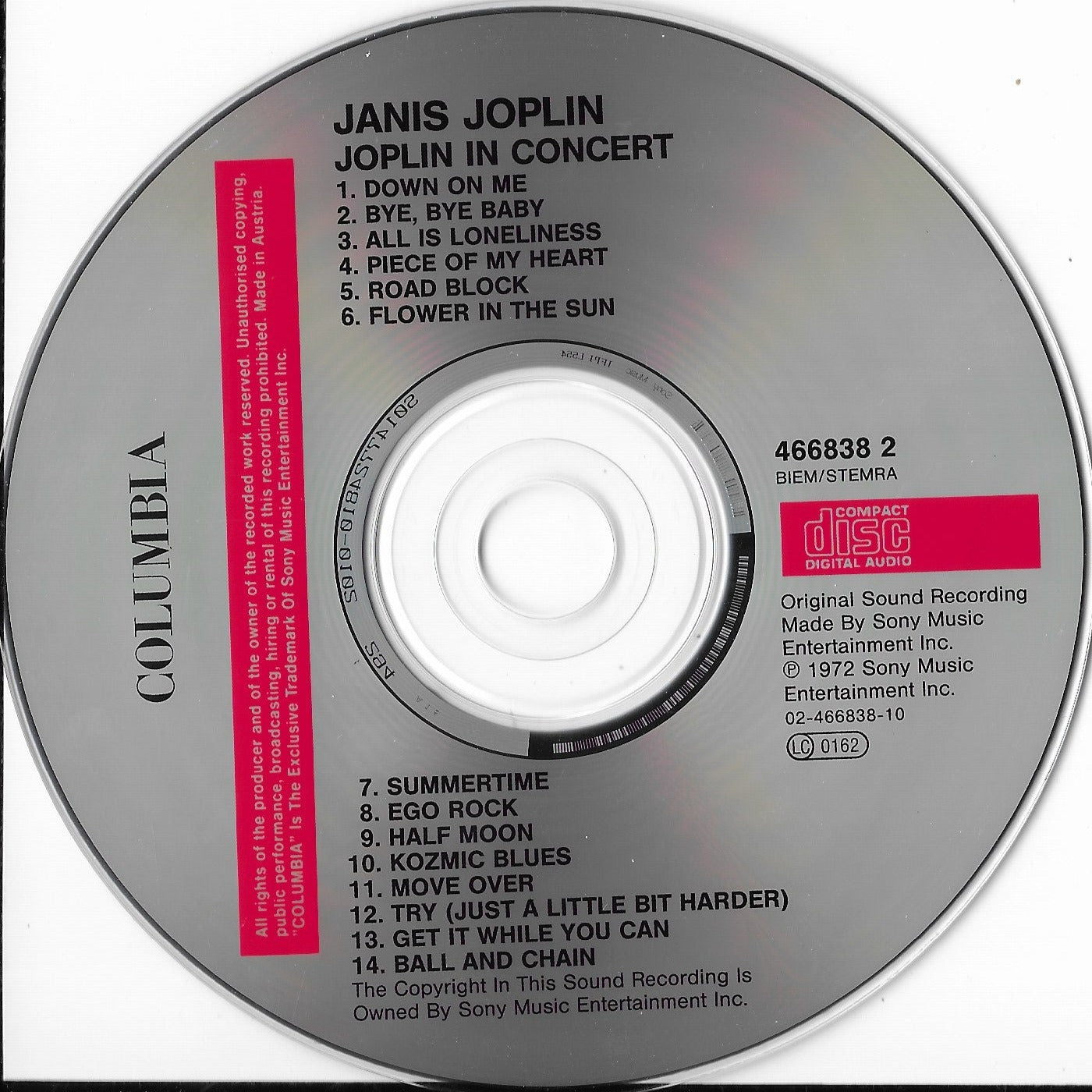 JANIS JOPLIN - In Concert