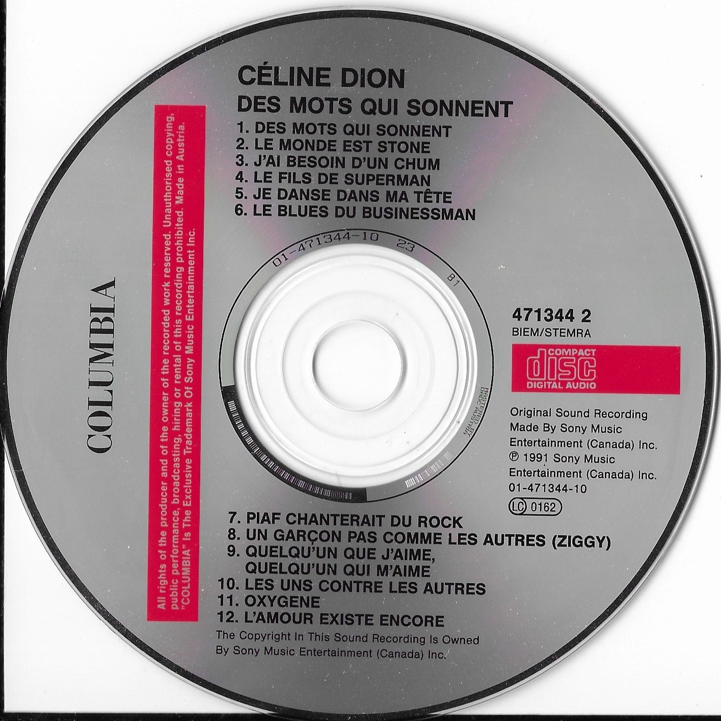 CELINE DION - Des Mots Qui Sonnent