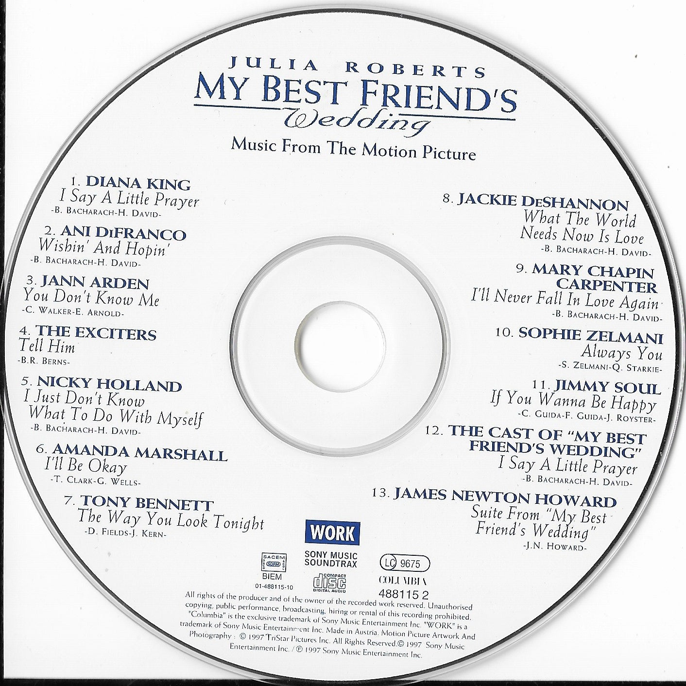 MY BEST FRIEND'S WEDDING - Music From The Motion Picture