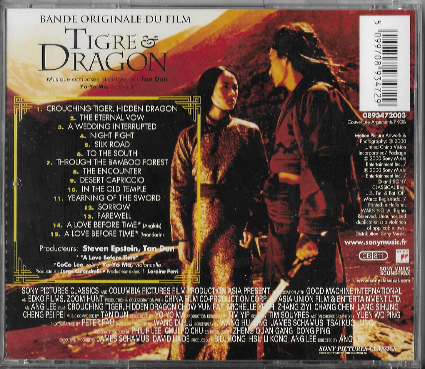TAN DUN / YOYOMA - Tigre & Dragon (Bande Originale Du Film)
