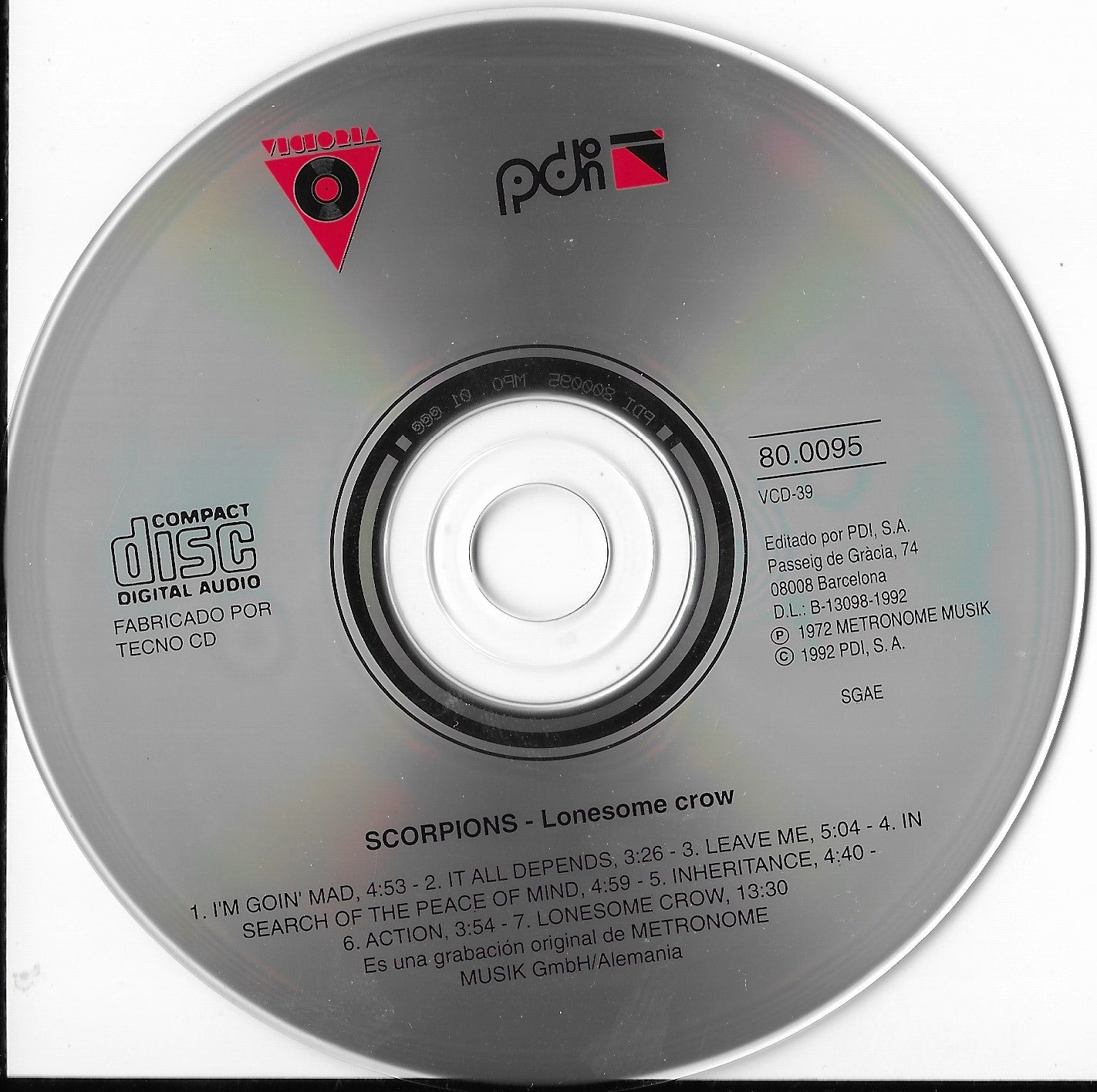 SCORPIONS - Lonesome Crow