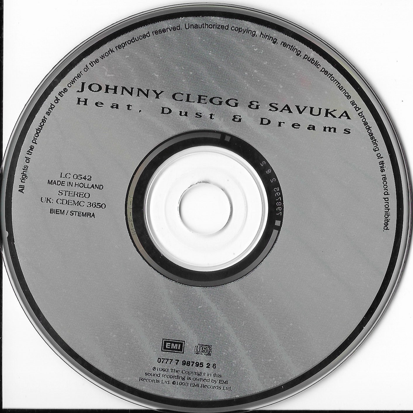 JOHNNY CLEGG & SAVUKA - Heat, Dust & Dreams