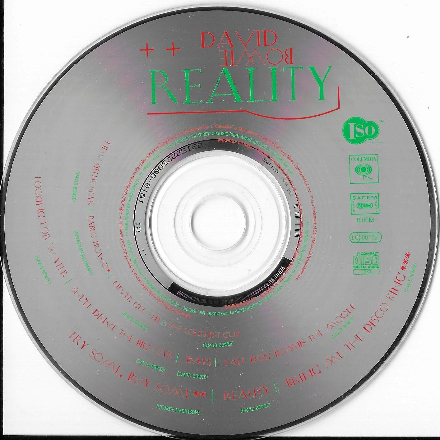 DAVID BOWIE - Reality (digipack)