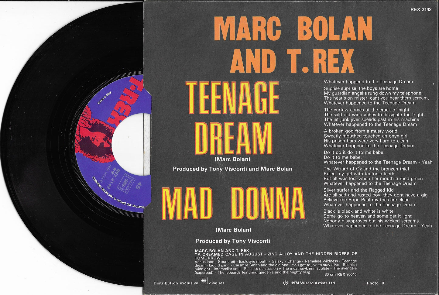 MARC BOLAN AND T. REX - Teenage Dream
