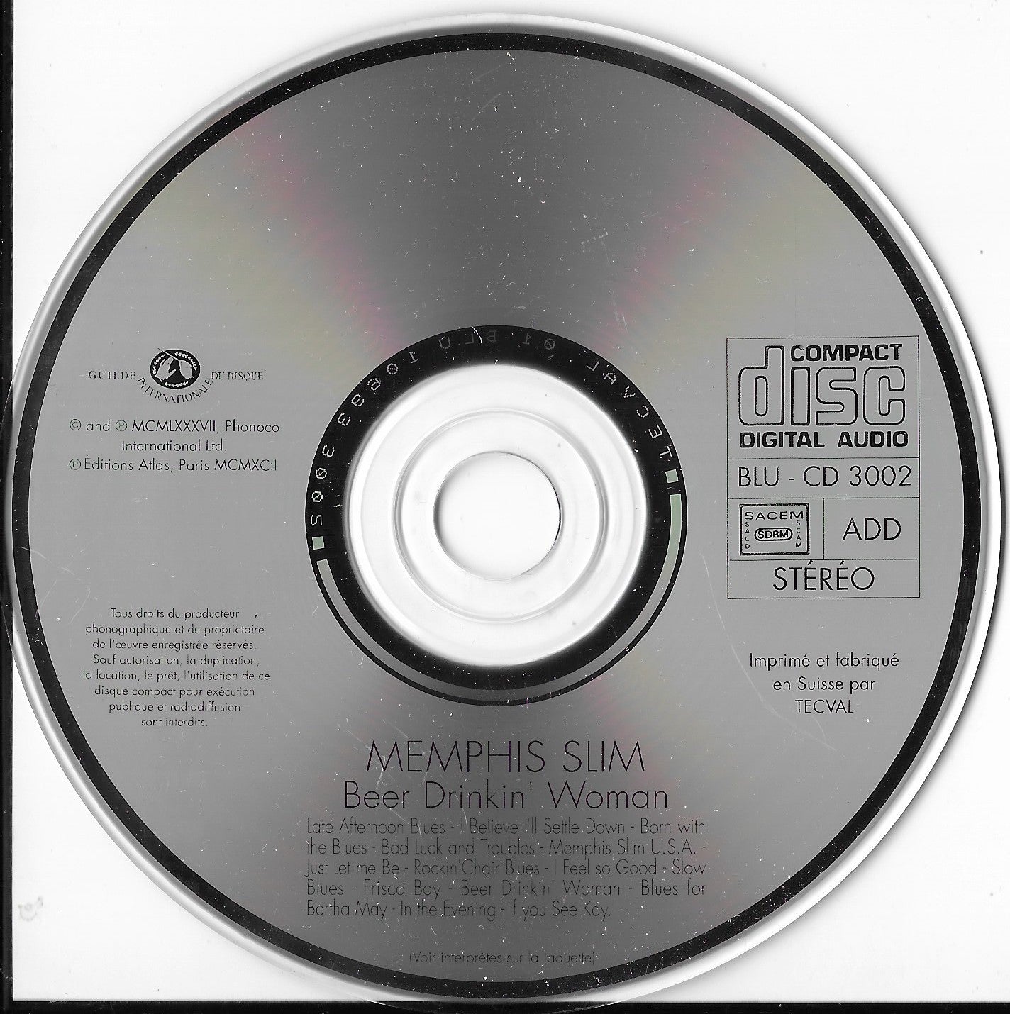 MEMPHIS SLIM - Beer Drinkin' Woman