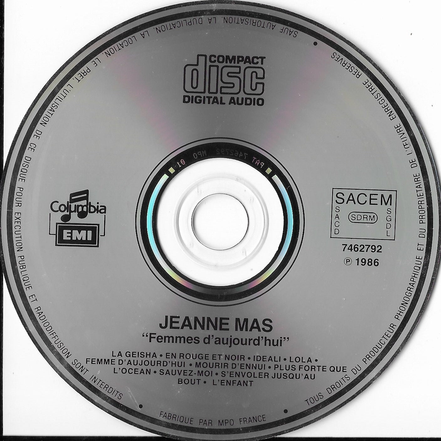 JEANNE MAS - Femmes D'aujourd'hui