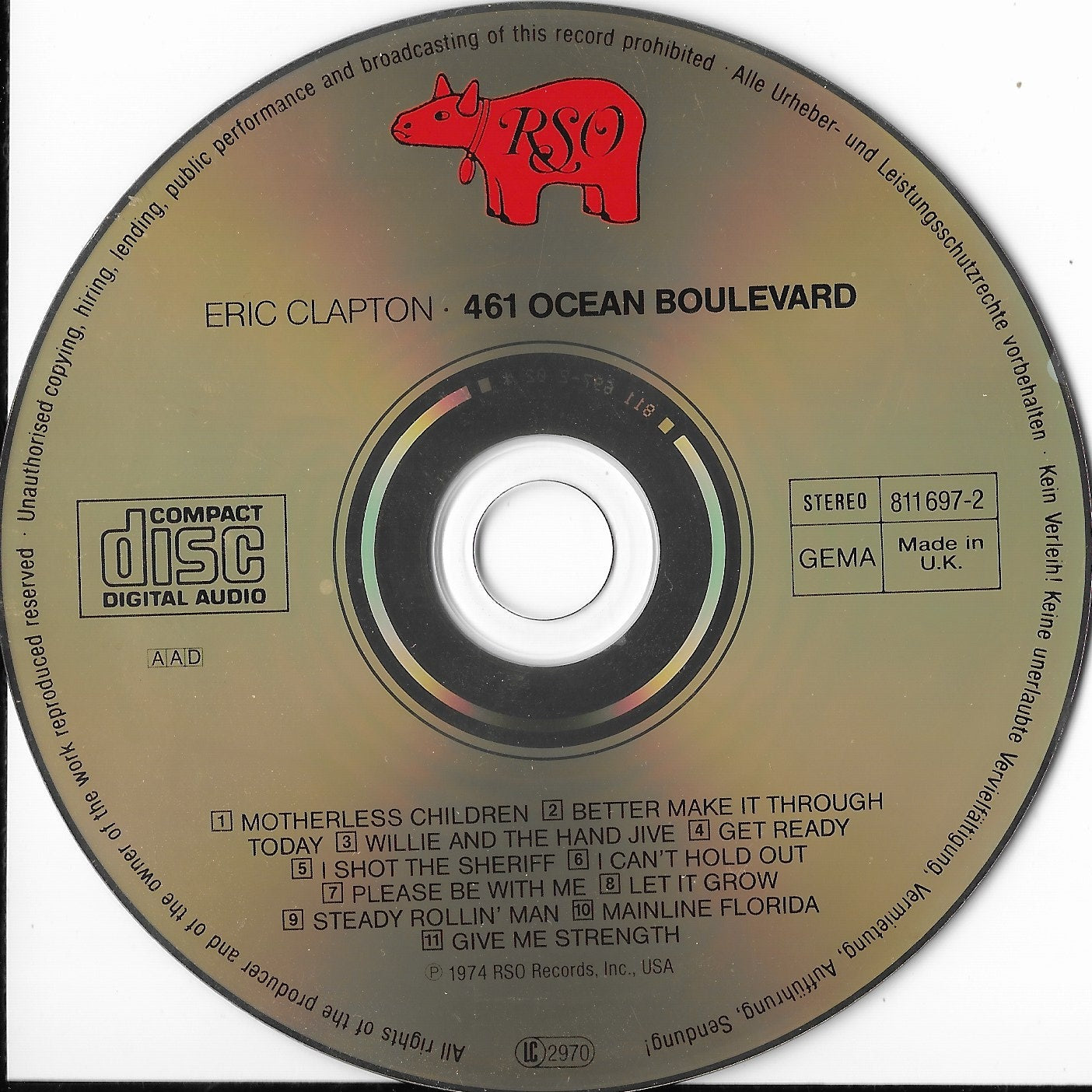 ERIC CLAPTON - 461 Ocean Boulevard