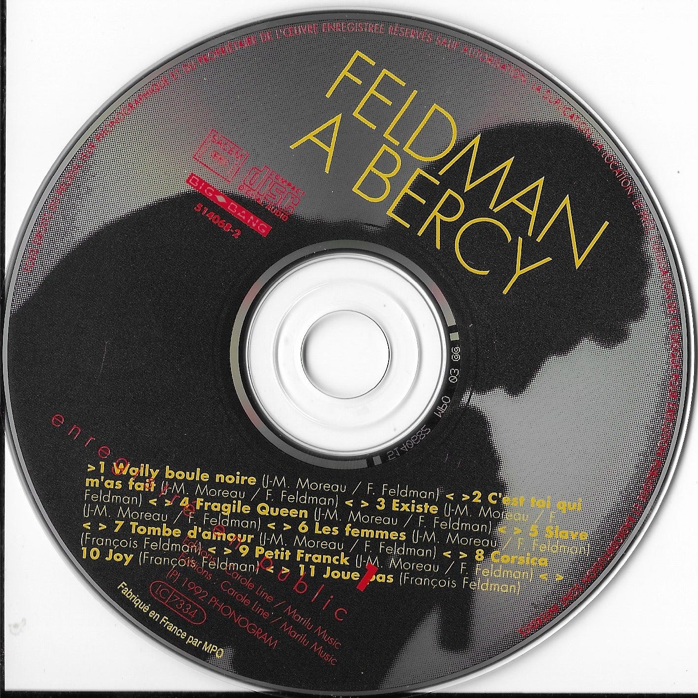 FRANCOIS FELDMAN - A Bercy - Enregistré En Public