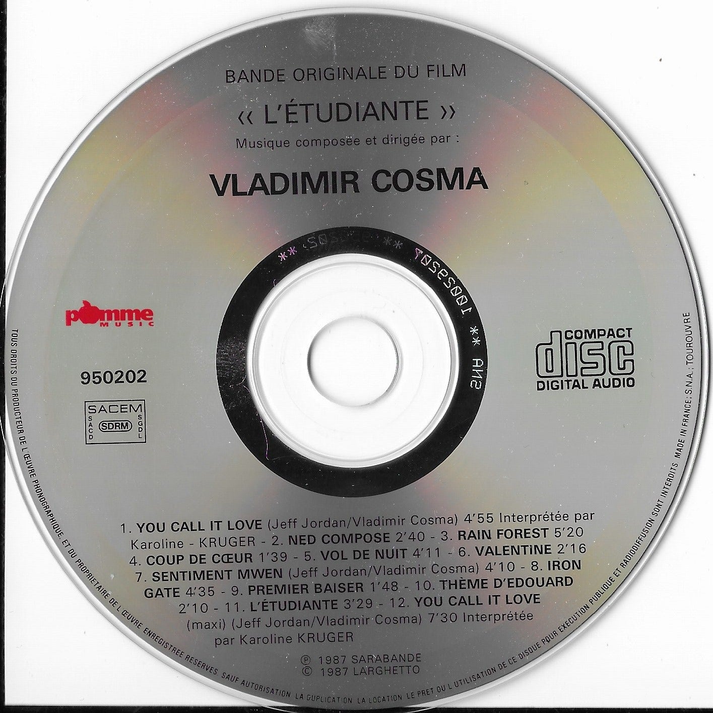 VLADIMIR COSMA - L'Étudiante (Bande Originale Du Film)