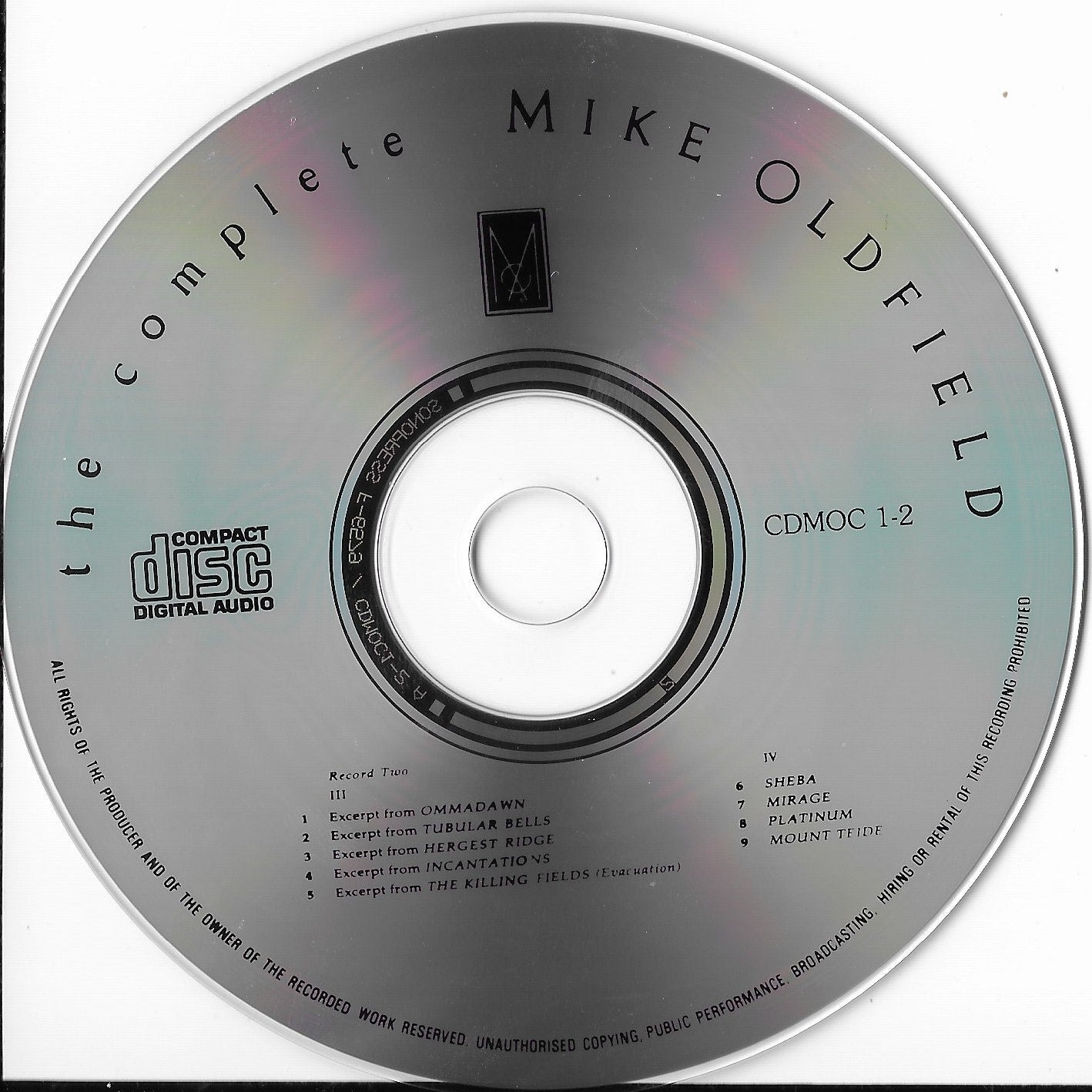 MIKE OLDFIELD - The Complete