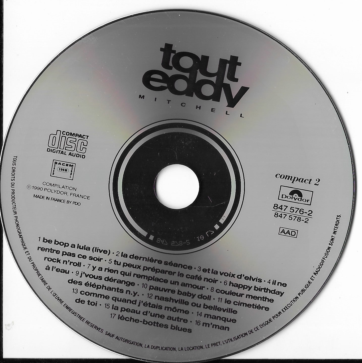 EDDY MITCHELL - Tout Eddy (Best Of)