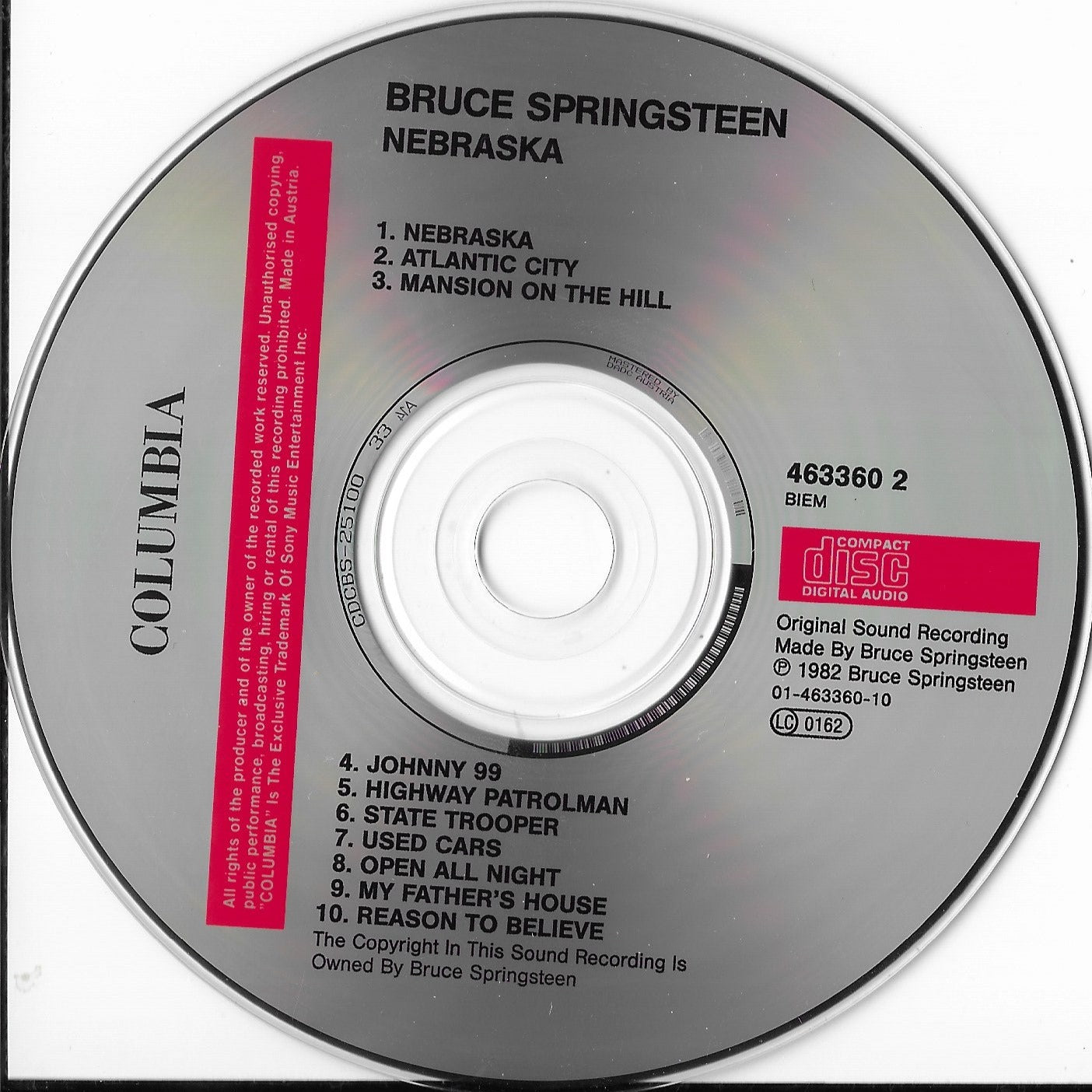 BRUCE SPRINGSTEEN - Nebraska