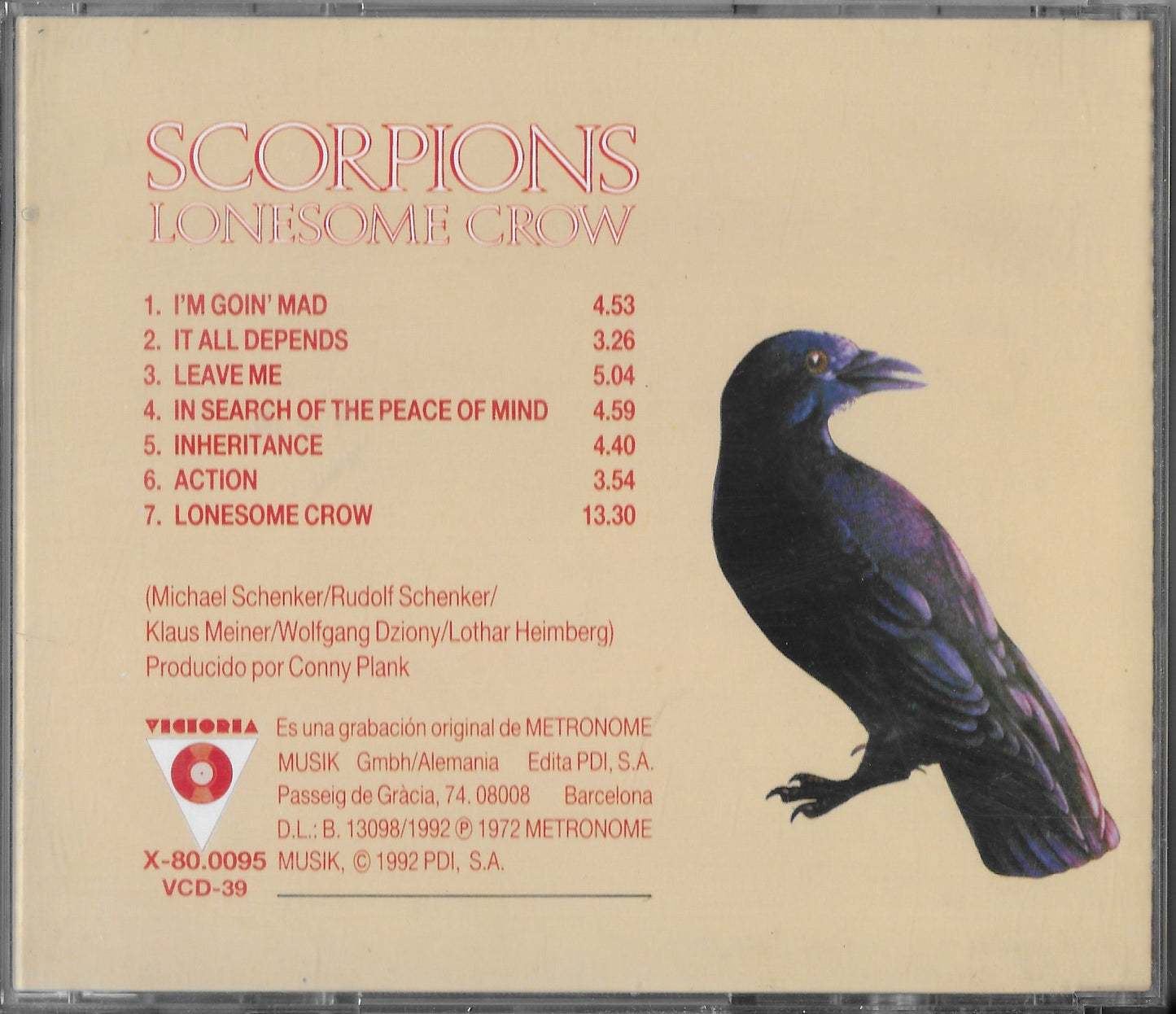 SCORPIONS - Lonesome Crow
