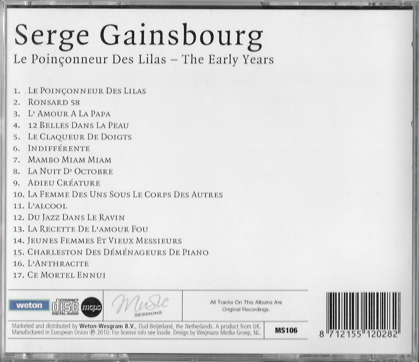SERGE GAINSBOURG - Le Poinçonneur Des Lilas - The Early Years