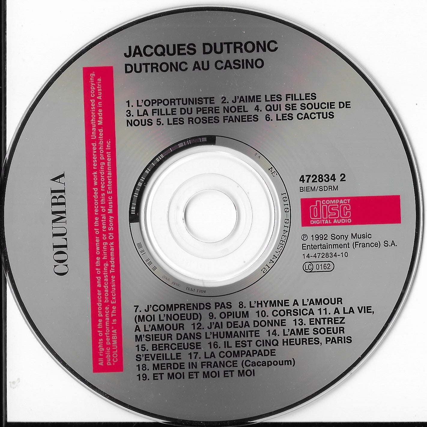 JACQUES DUTRONC - Dutronc Au Casino