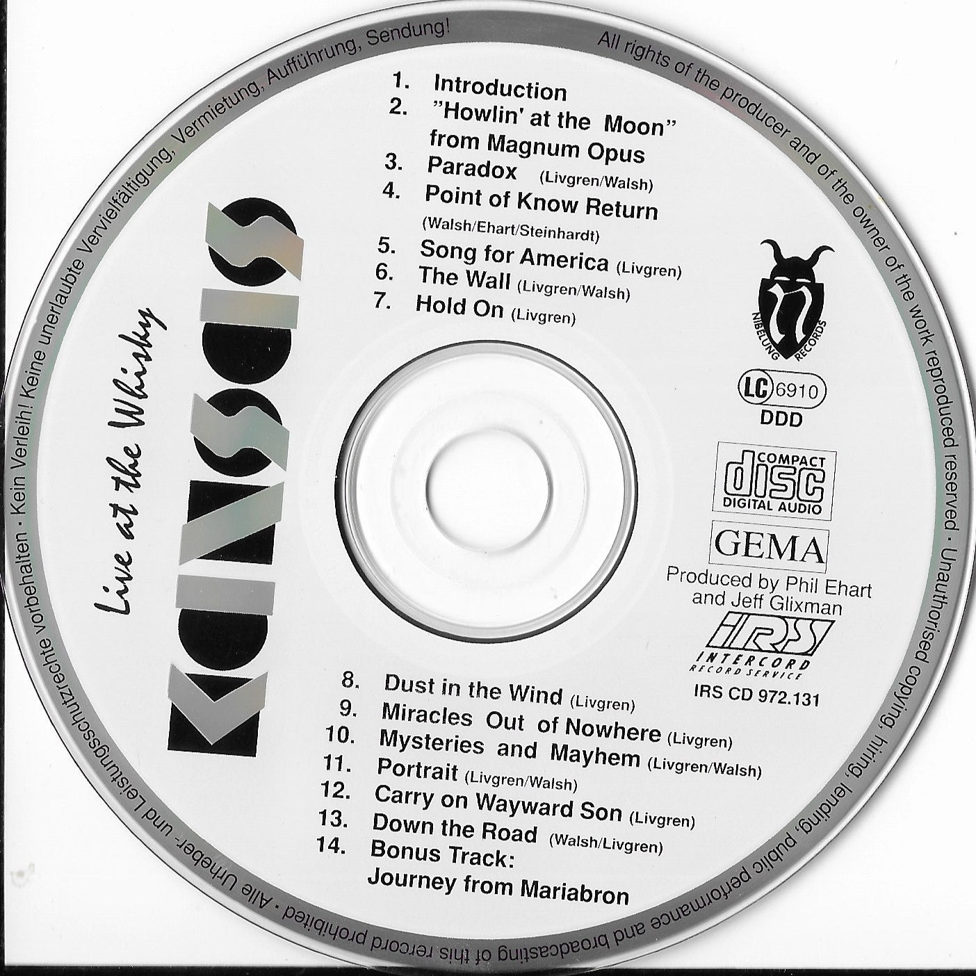 KANSAS - Live At The Whisky