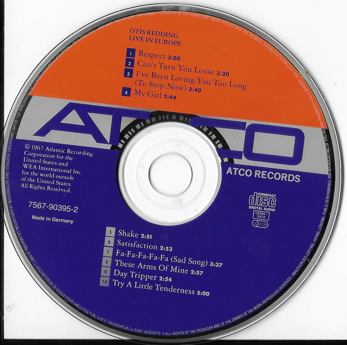 OTIS REDDING - Live In Europe