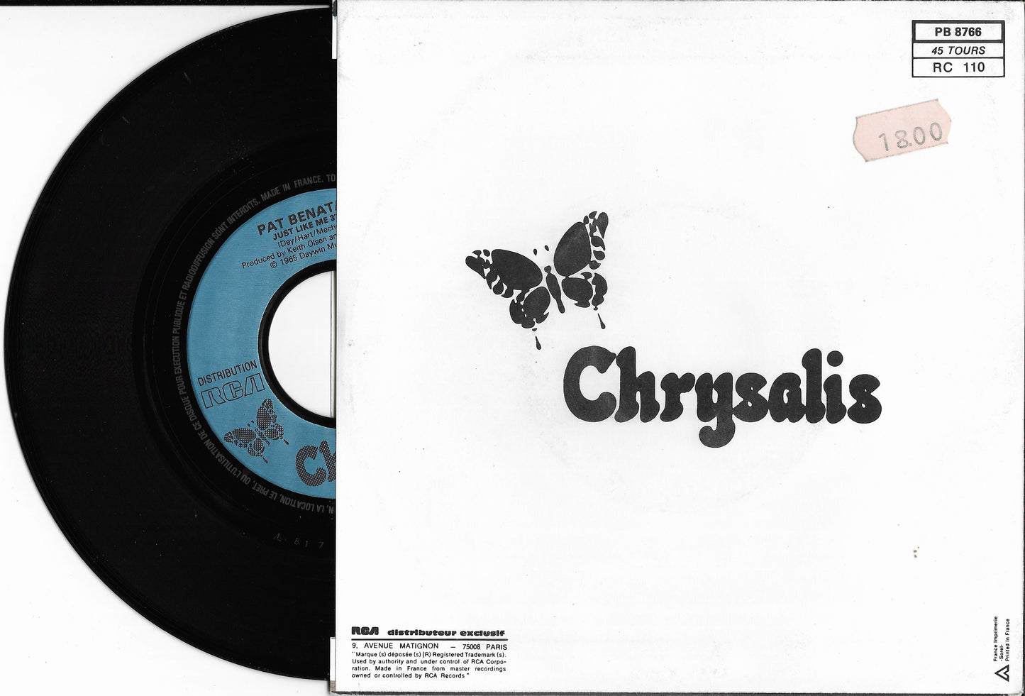 PAT BENATAR - Fire And Ice / Just Like Me