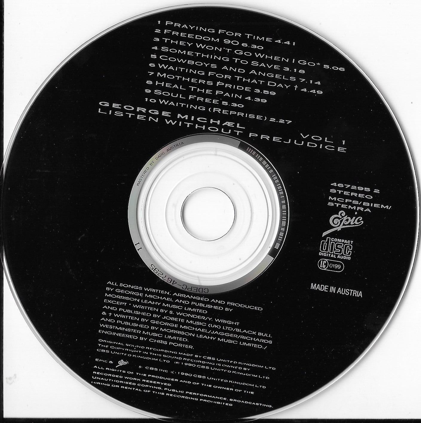 GEORGE MICHAEL - Listen Without Prejudice Vol 1