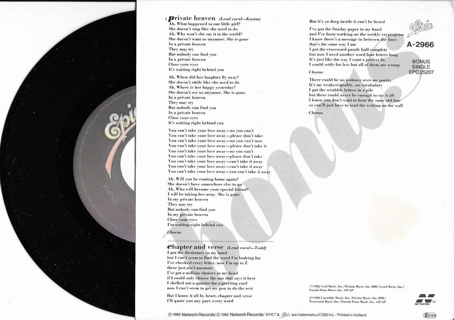 UTOPIA - Utopia (45 tours inclus)