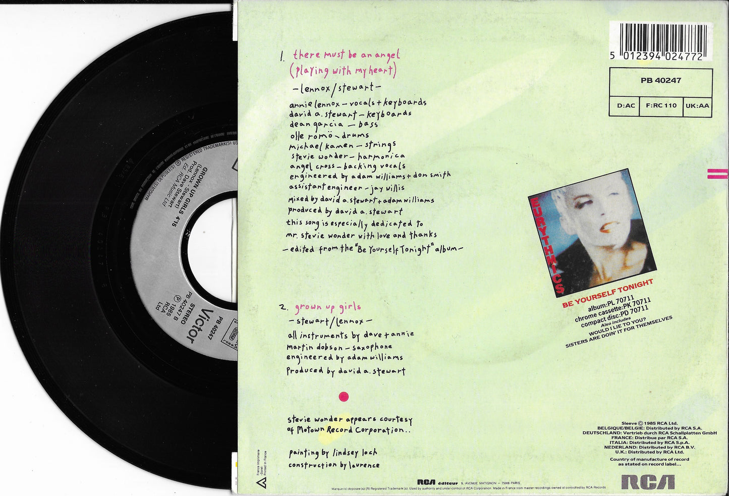 EURYTHMICS - There Must Be An Angel (Playing With My Heart)