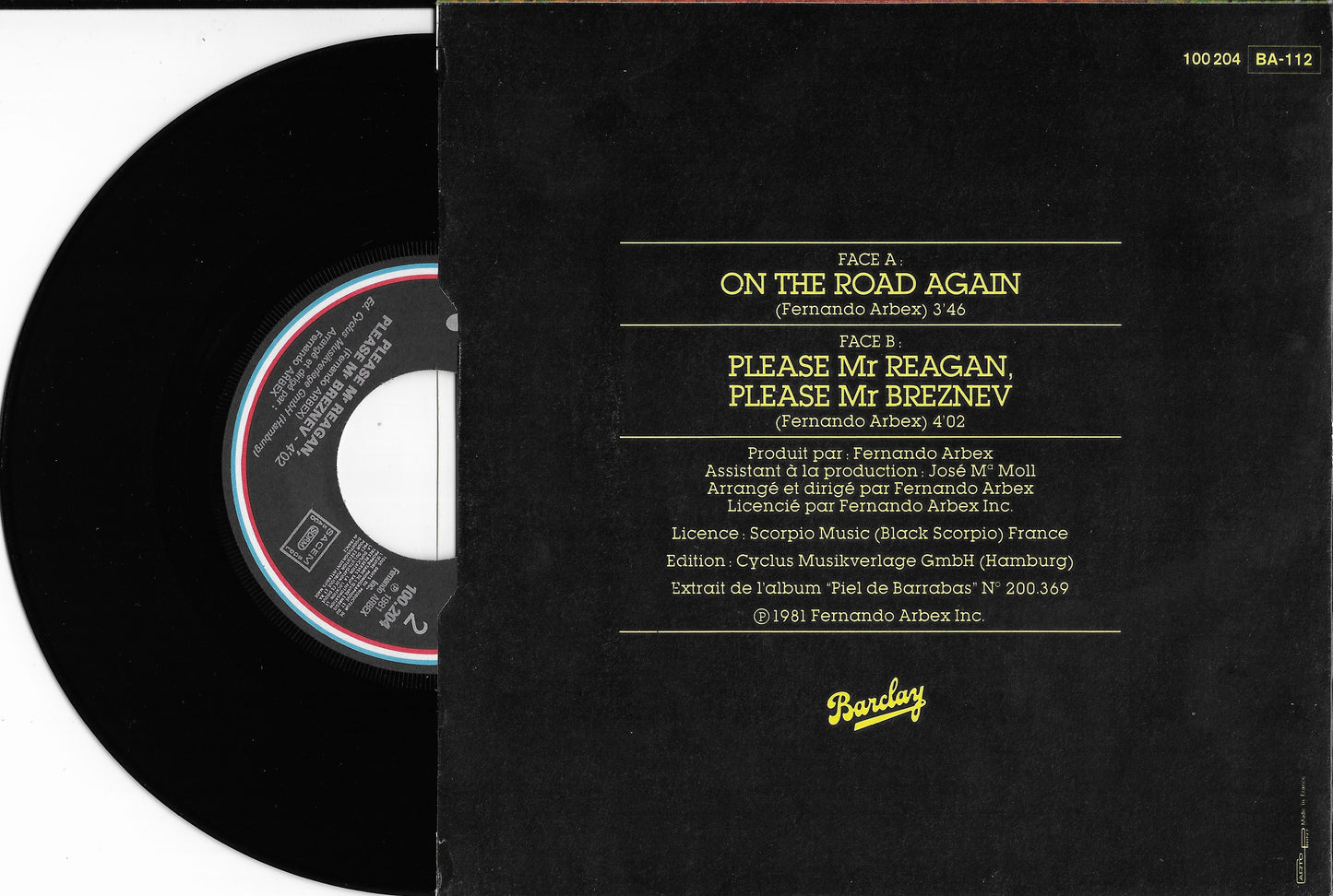 BARRABAS - On The Road Again