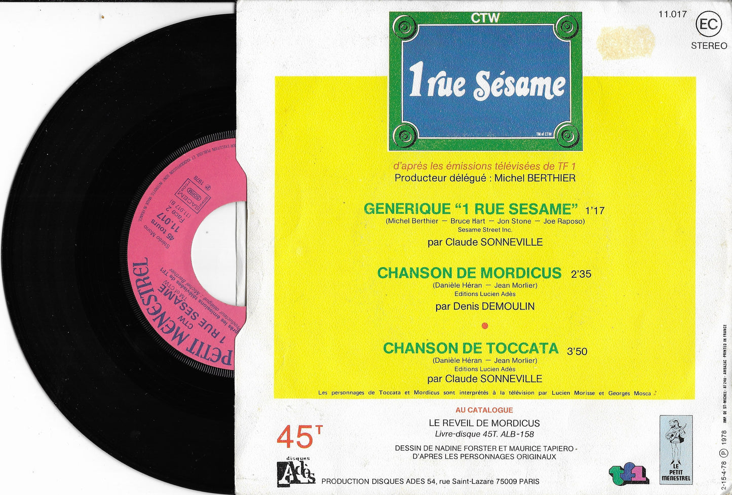 1 RUE SESAME - Les Chansons De Toccata Et Mordicus