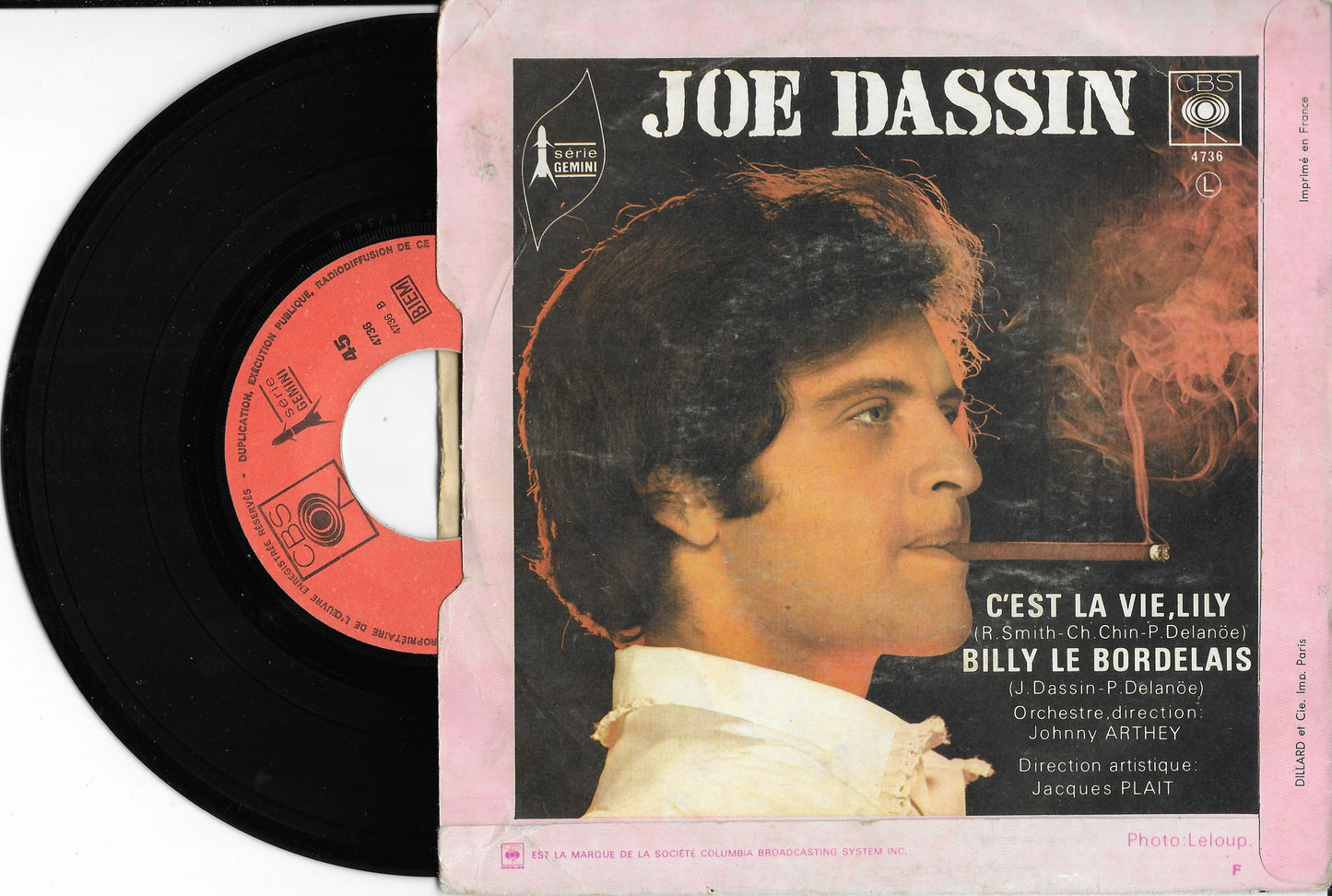 JOE DASSIN - C'est La Vie, Lily / Billy Le Bordelais