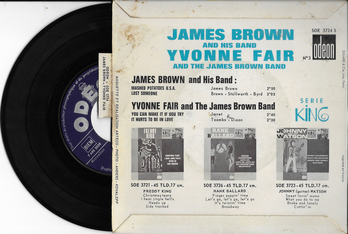 JAMES BROWN And His Band, YVONNE FAIR - Dansez KING Rythm And Blues No.3