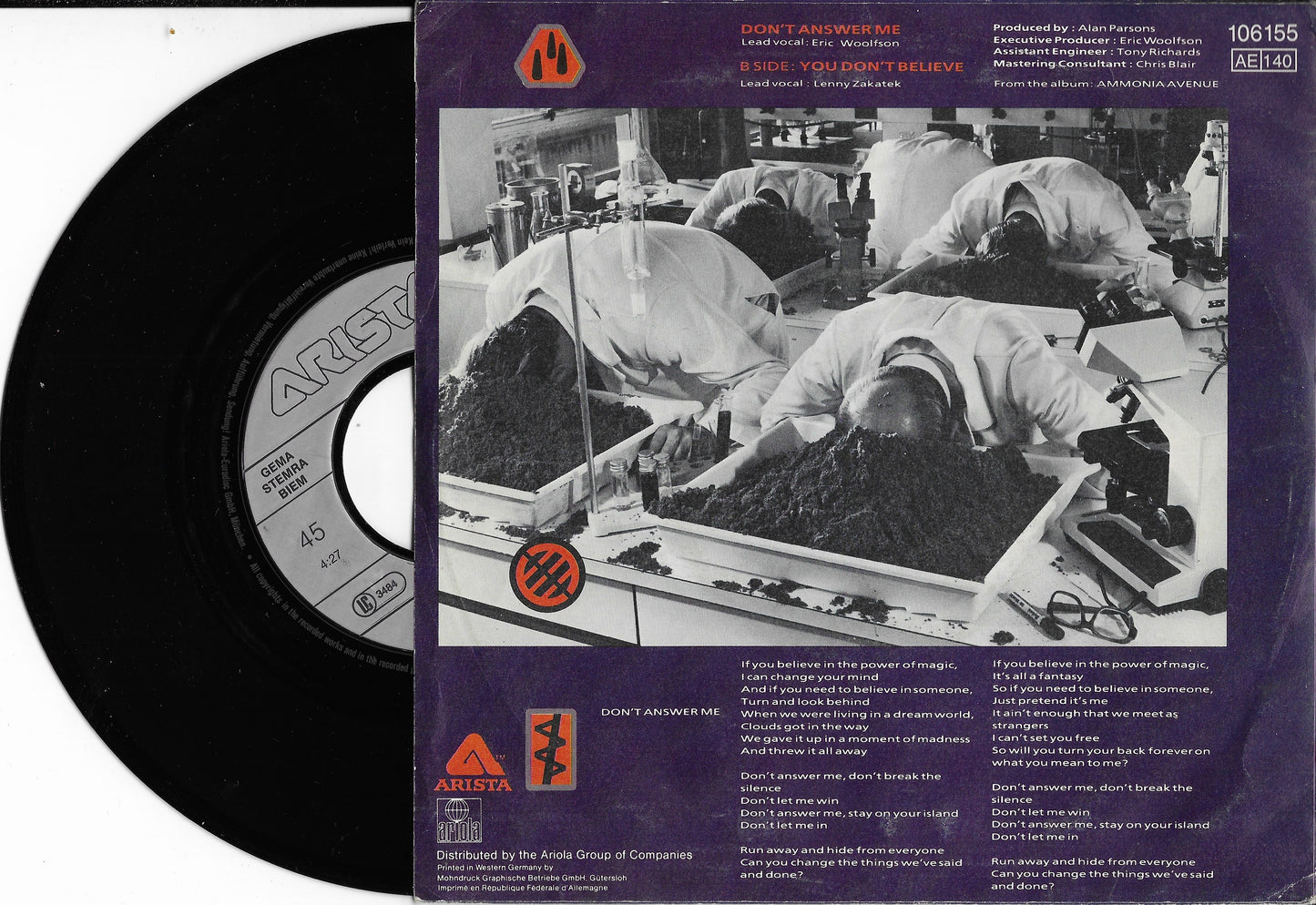 THE ALAN PARSONS PROJECT - Don't Answer Me