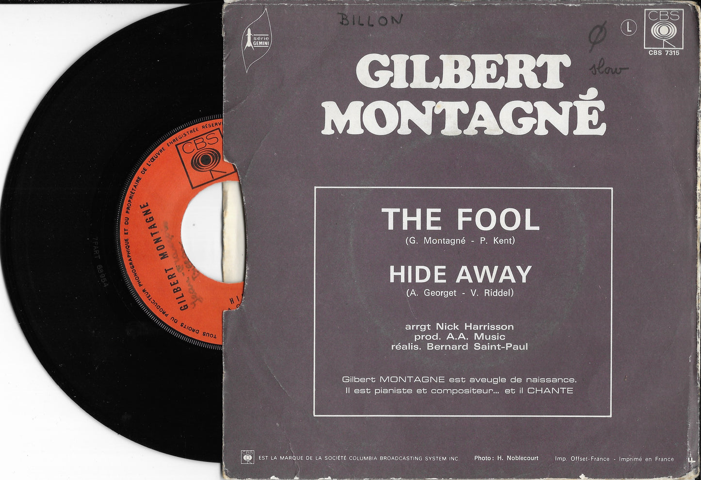 GILBERT MONTAGNE - The Fool / Hide Away
