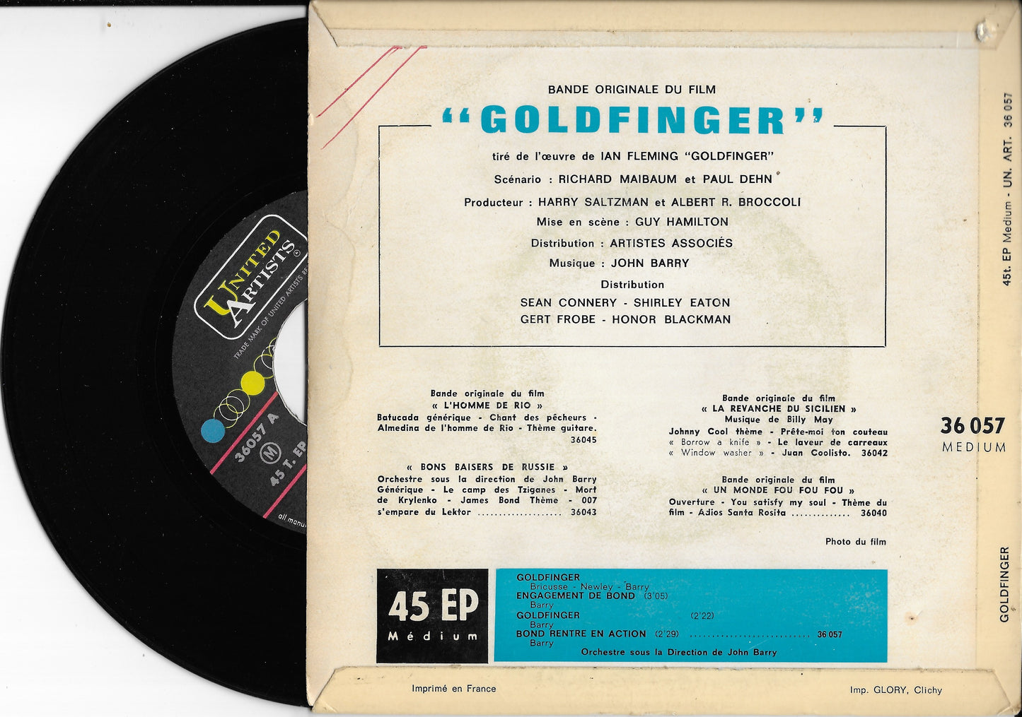 JOHN BARRY - Bande Originale Du Film Goldfinger