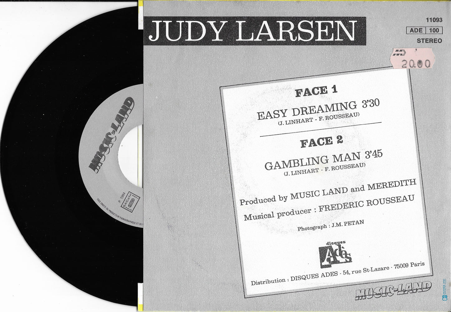 JUDY LARSEN - Easy Dreaming