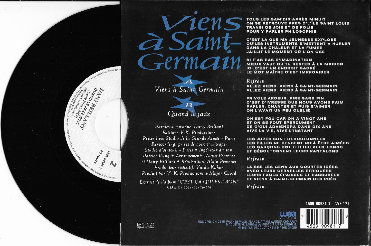 DANY BRILLANT - Viens À Saint-Germain