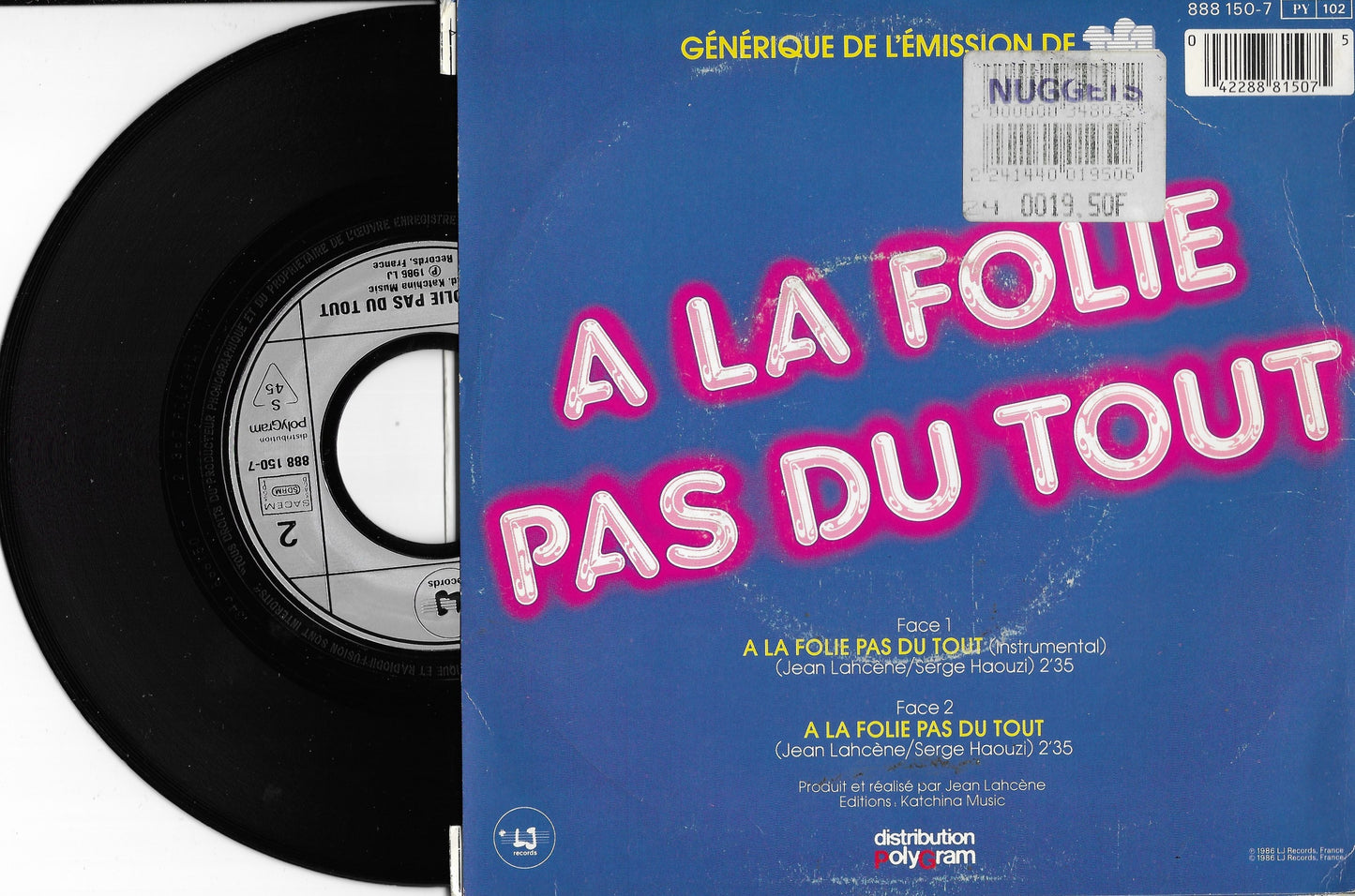 JEAN LAHCENE - A La Folie Pas Du Tout
