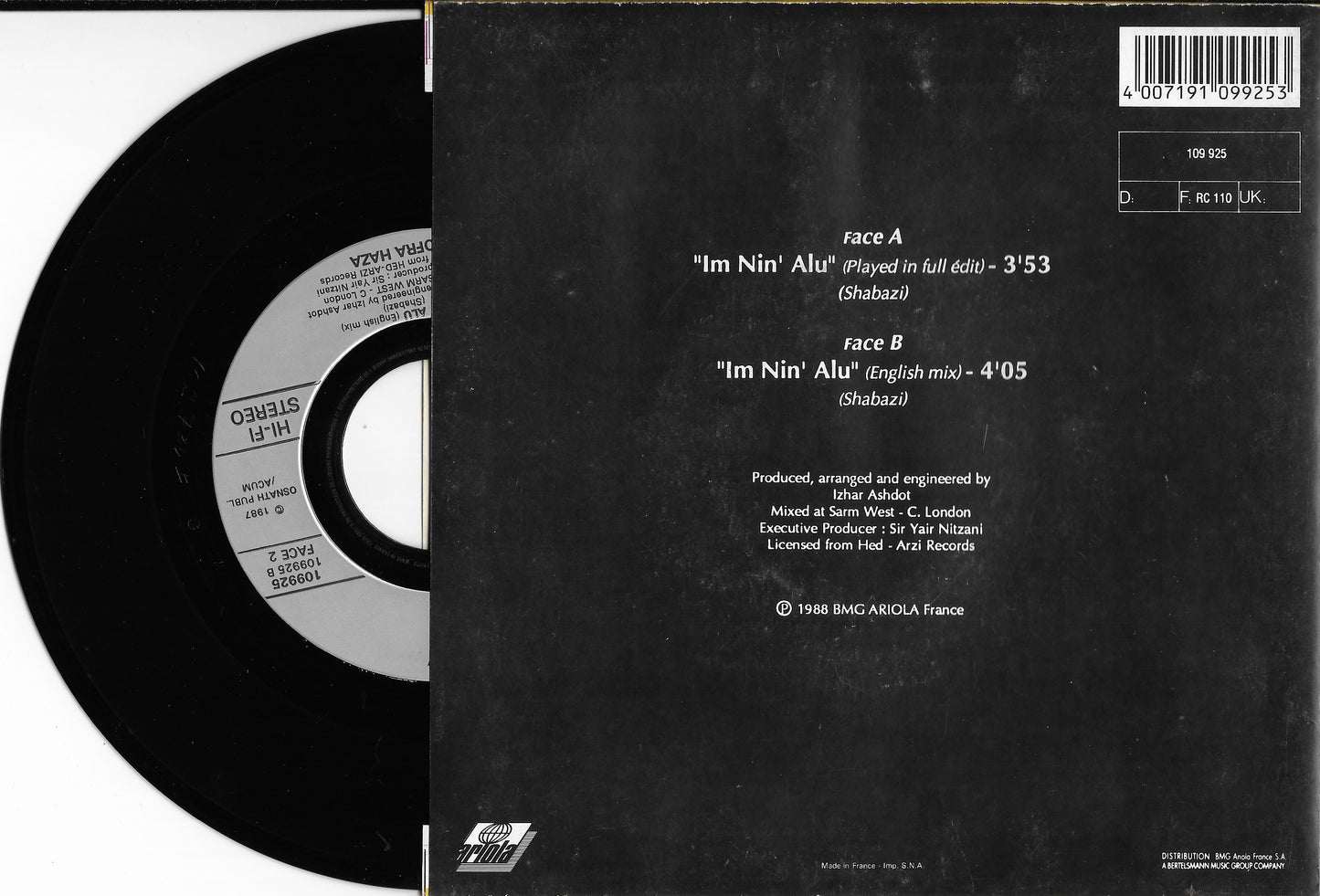 OFRA HAZA - Im Nin' Alu (Played In Full Edit)