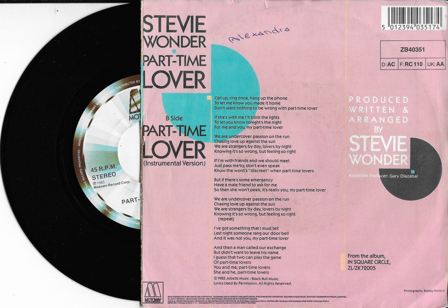 STEVIE WONDER - Part-Time Lover