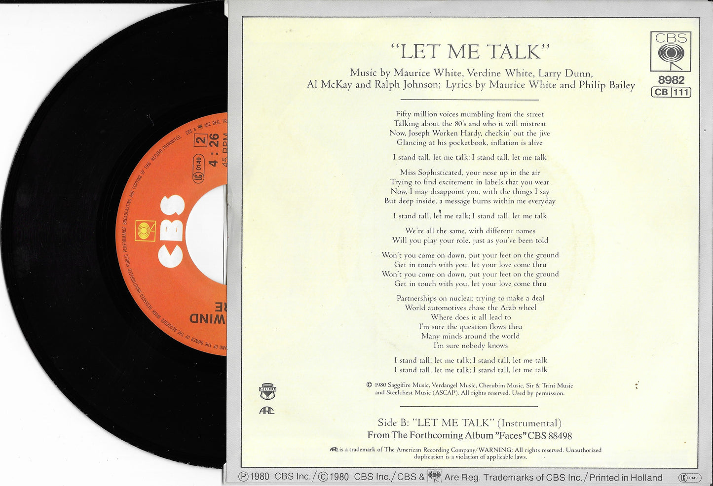 EARTH, WIND & FIRE - Let Me Talk