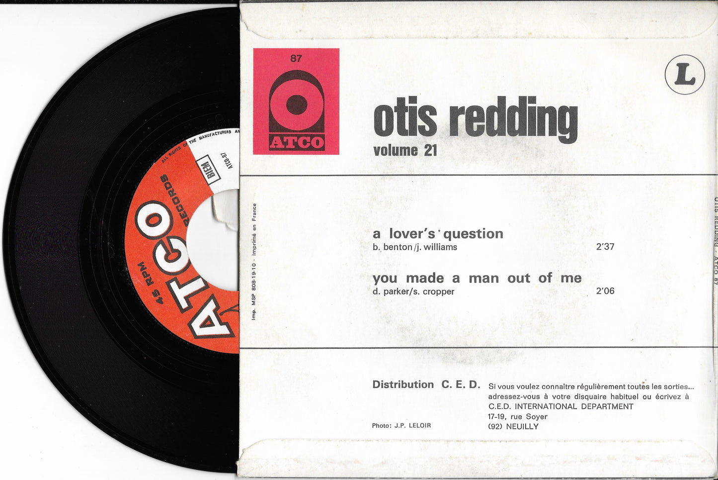 OTIS REDDING - A Lover's Question / You Made A Man Out Of Me