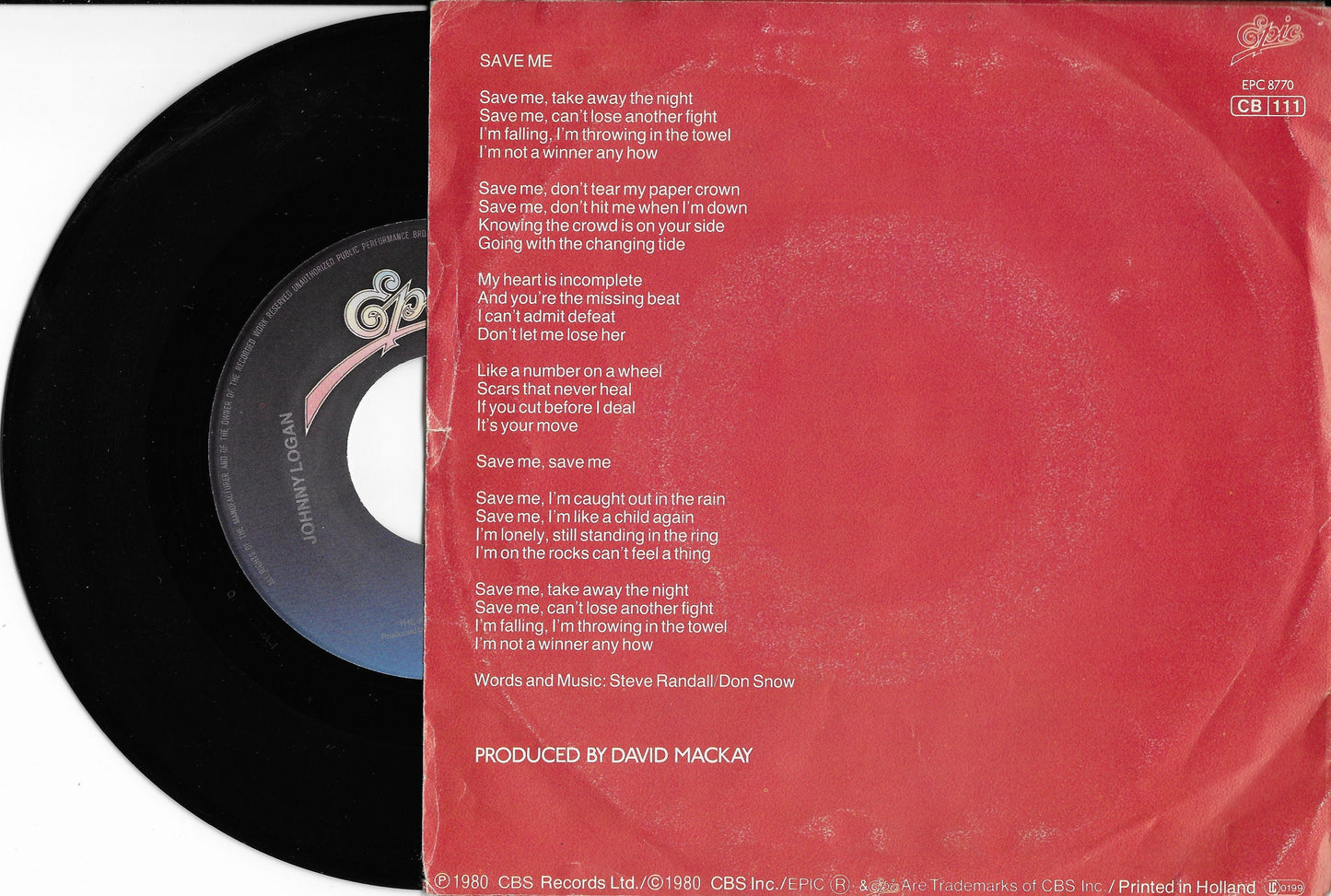 JOHNNY LOGAN - Save Me