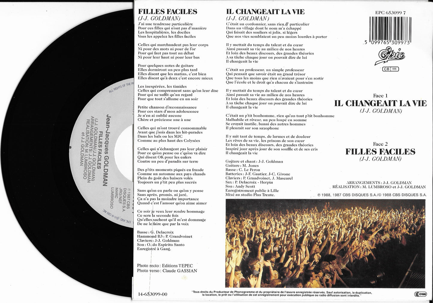 JEAN JACQUES GOLDMAN - Il Changeait La Vie